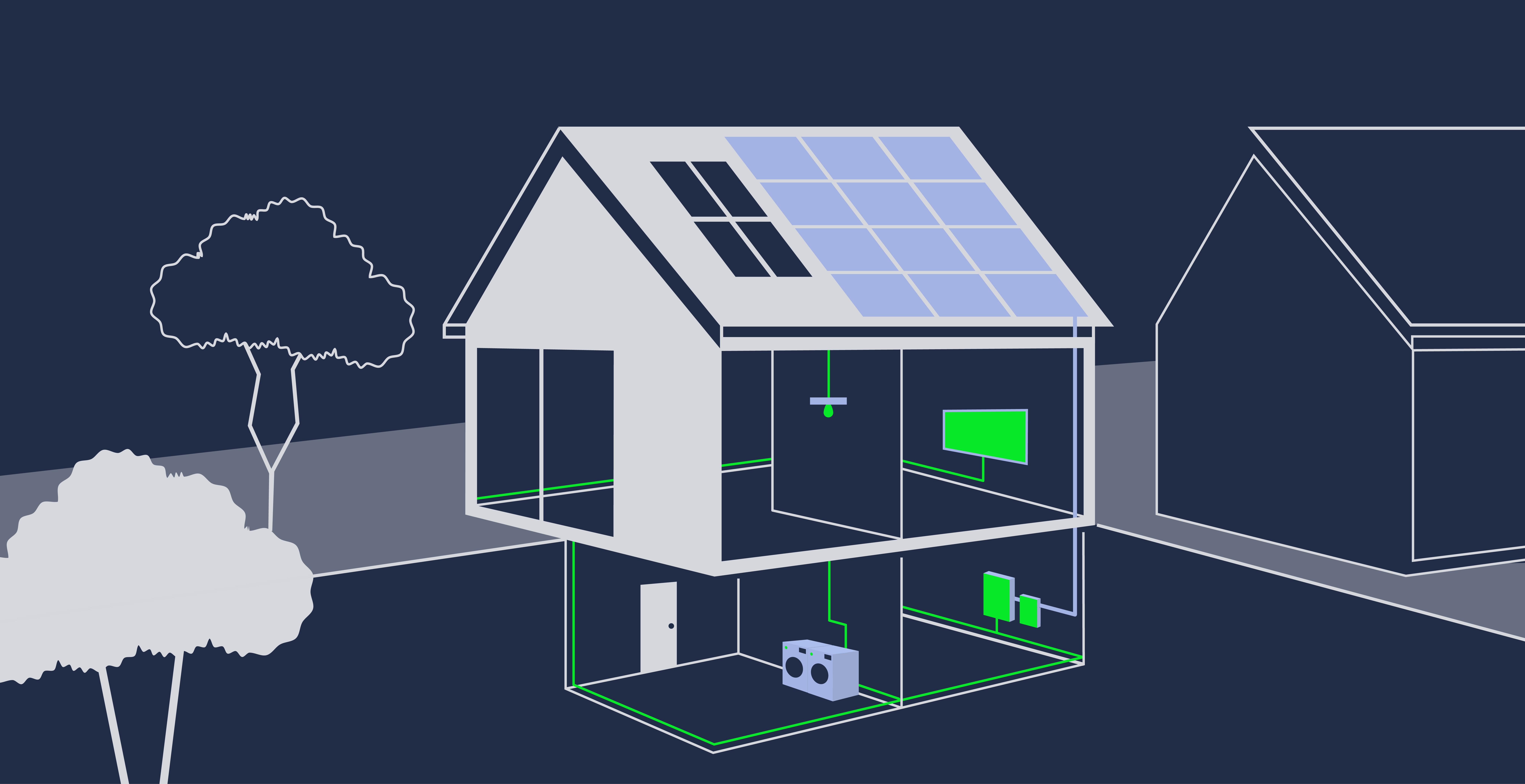Energieversorgung bei Nacht